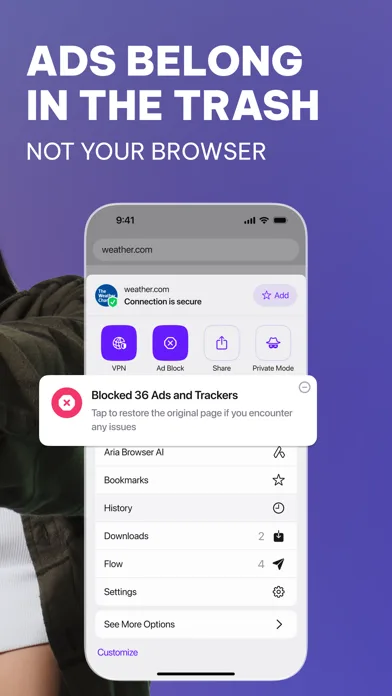 Opera: AI browser with VPN screenshot 2