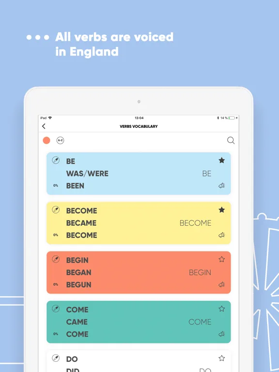 IVERBS Irregular Verbs English screenshot 2