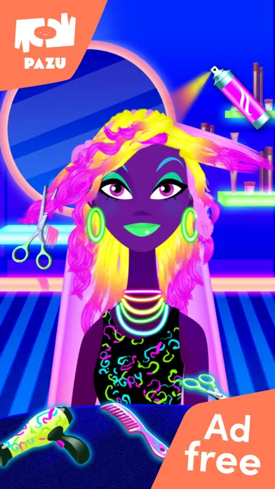 Girls Hair Salon Glow screenshot 1