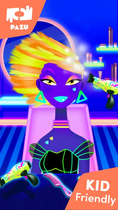 Girls Hair Salon Glow screenshot 2