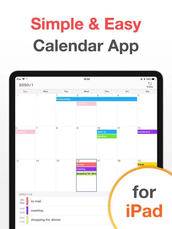 Simple Calendar: ToDo Planner screenshot 1