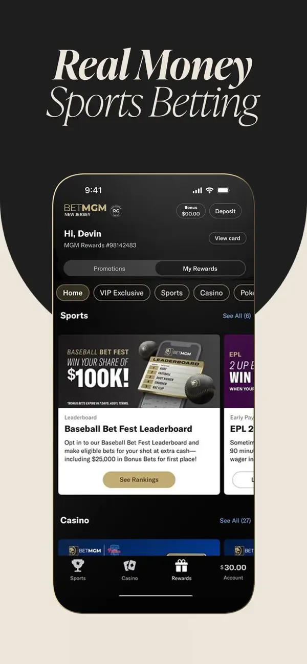 BetMGM - Sportsbook & Casino screenshot 1