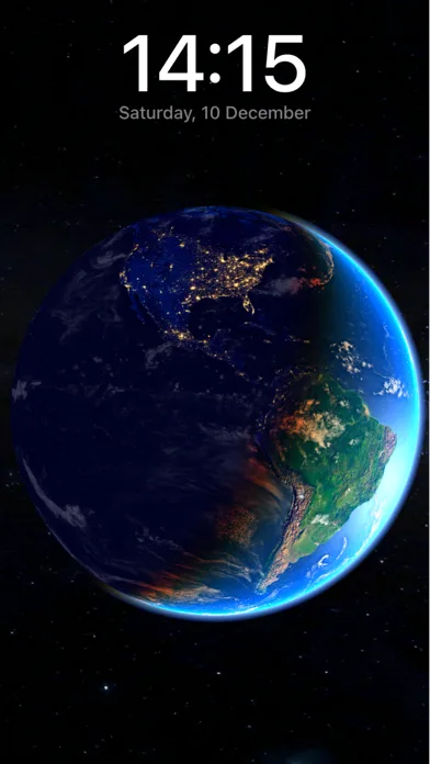 3D Earth & moon, sun and stars screenshot 1