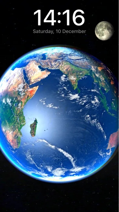 3D Earth & moon, sun and stars screenshot 3
