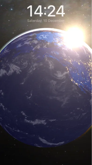 3D Earth & moon, sun and stars screenshot 5