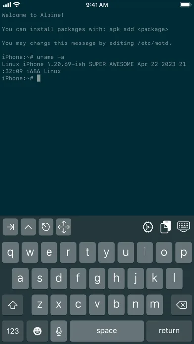 iSH Shell screenshot 1