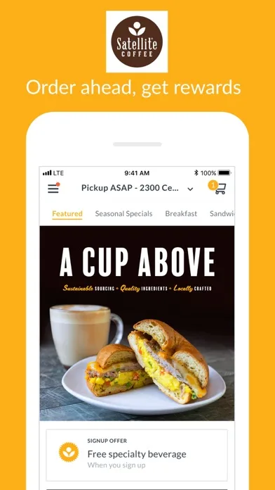 Satellite Coffee Ordering screenshot 1