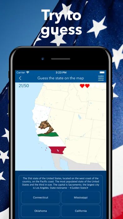 The US States and capitals App screenshot 3