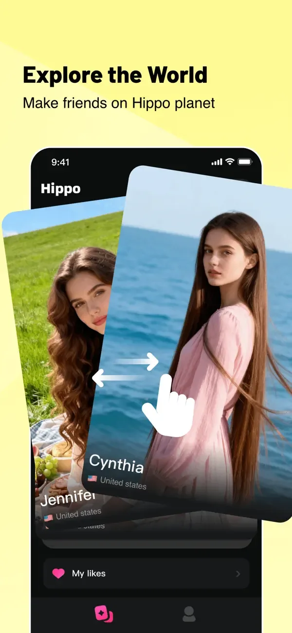 Hippo - Meet New Friends screenshot 1