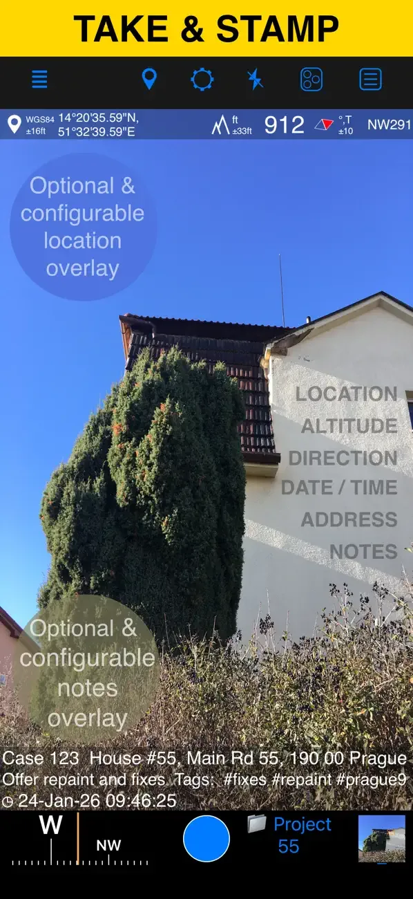 GPS Camera 55. Field Survey screenshot 1