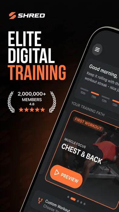 SHRED: Gym & Home Workouts screenshot 1