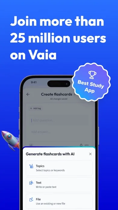 Vaia: AI Flashcards. Study App screenshot 1