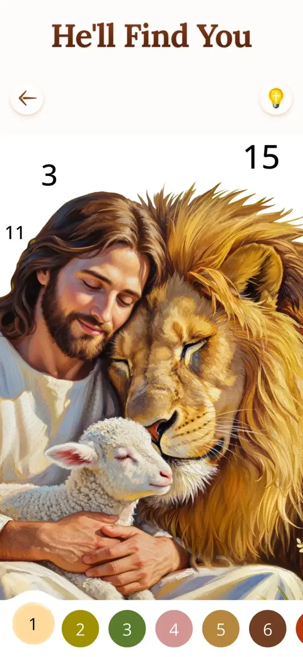 Bible Coloring Paint by Number screenshot 1