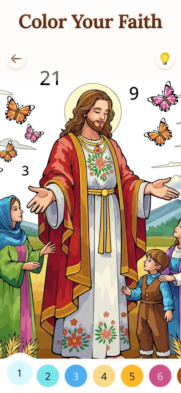 Bible Coloring Paint by Number screenshot 3