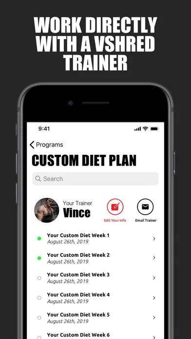 V Shred: Nutrition & Fitness screenshot 5