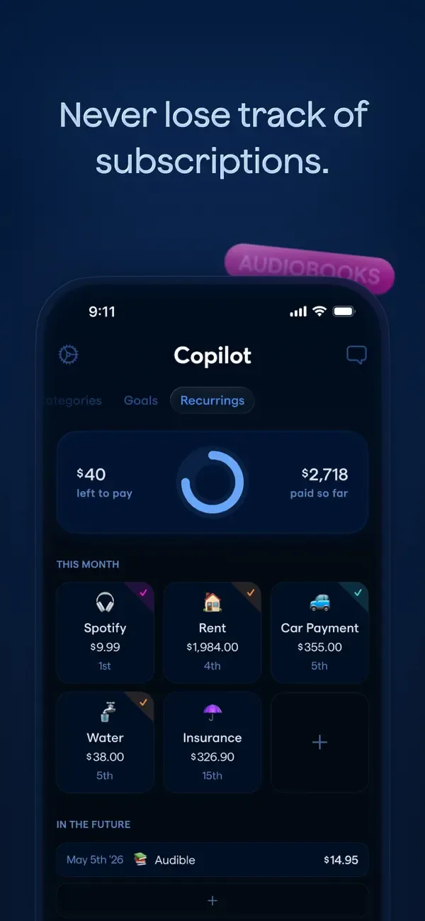 Copilot: Track & Budget Money screenshot 5