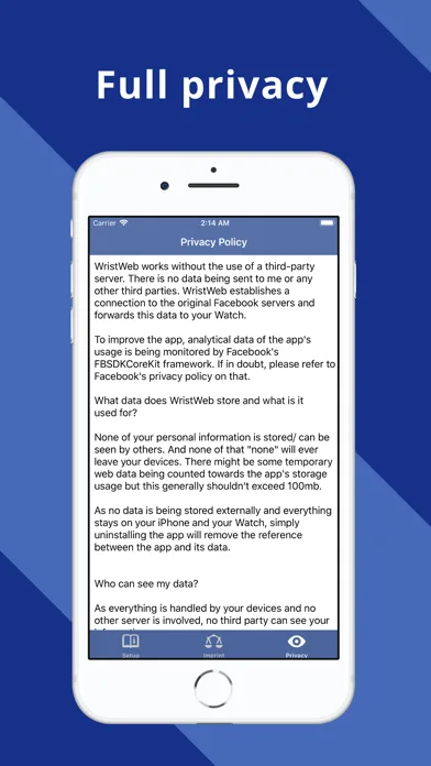 WristWeb for Facebook screenshot 4