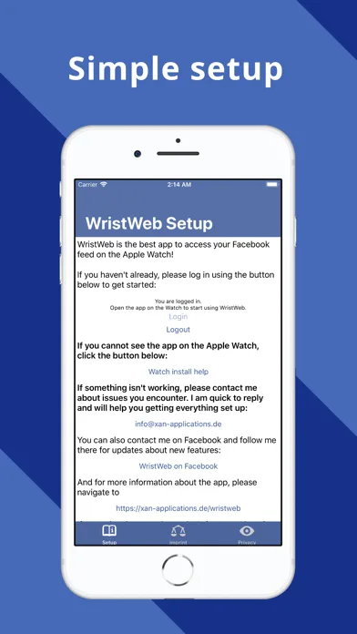 WristWeb for Facebook screenshot 5