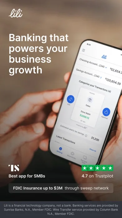 Lili - Small Business Finances screenshot 1
