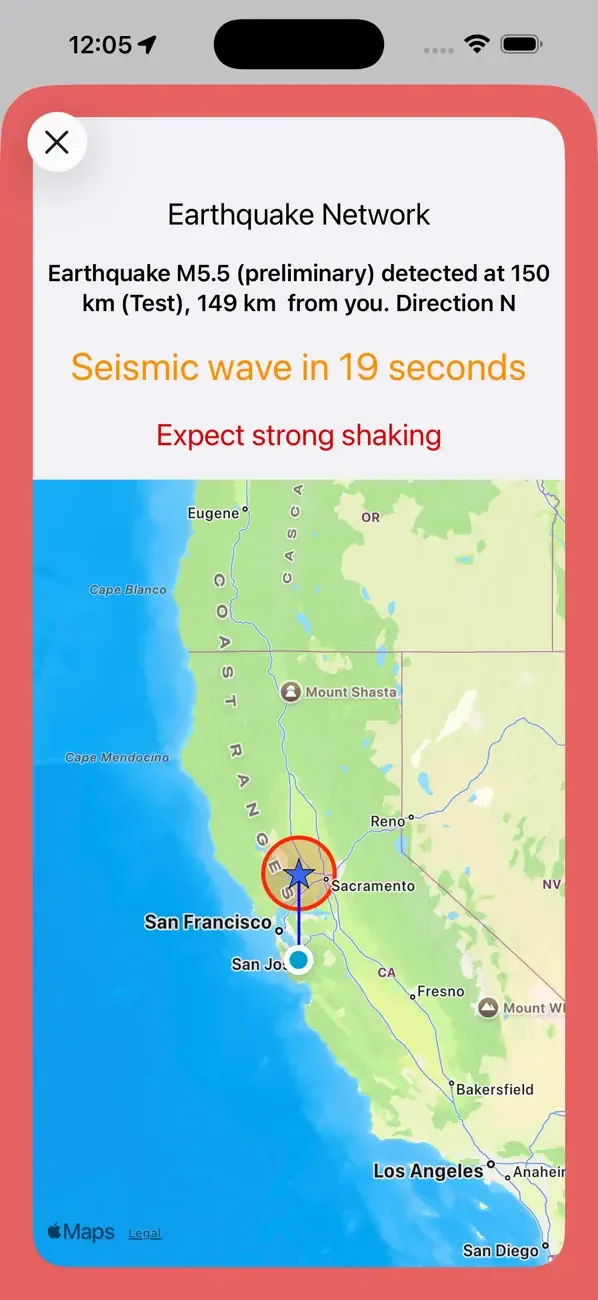 Earthquake Network screenshot 1