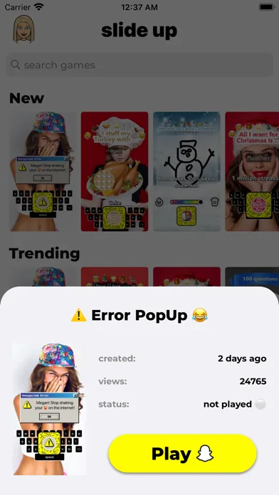 Slide Up - Games, New Friends! screenshot 1