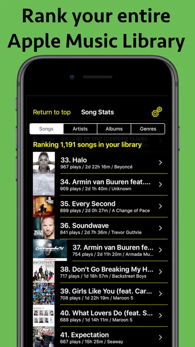 Song Stats for Apple Music screenshot 1