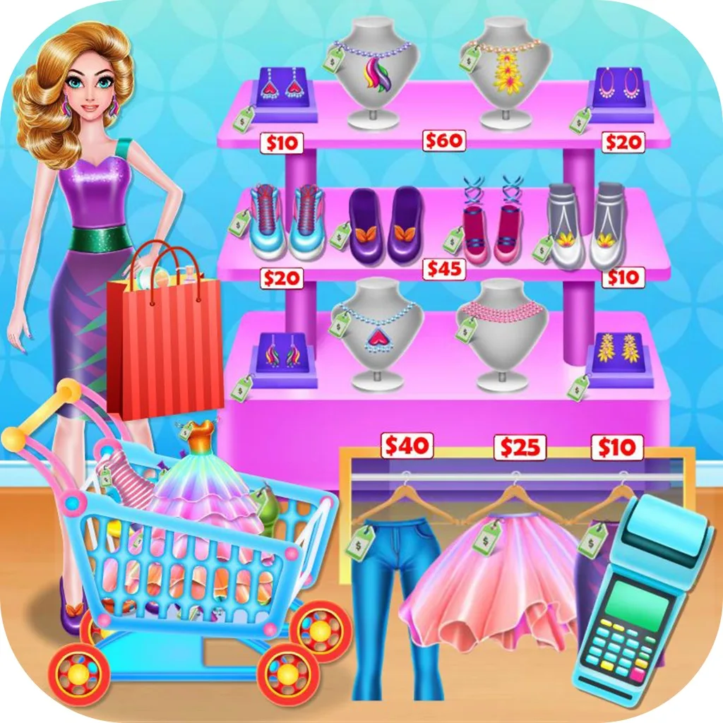 Shopping mall & dress up game