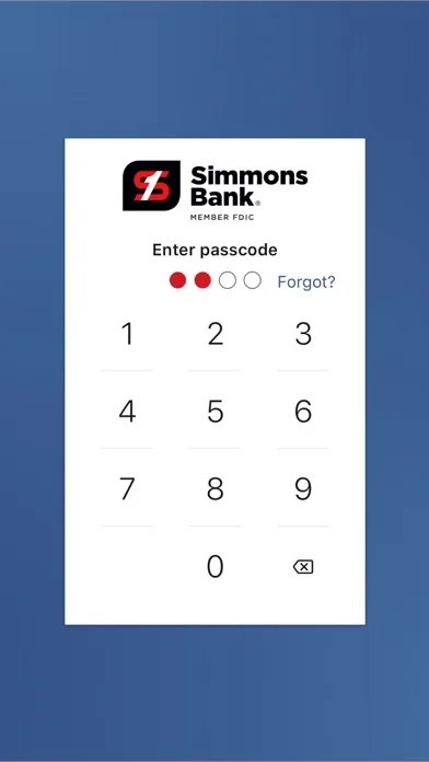 Simmons Bank screenshot 2
