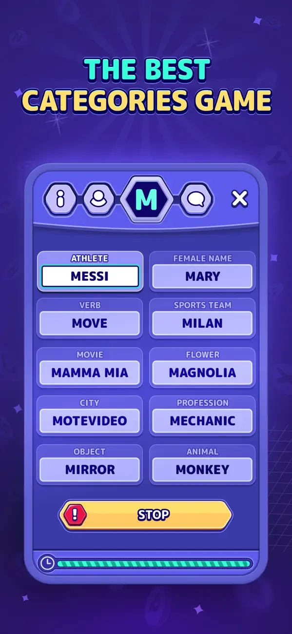 StopotS - The Categories Game screenshot 1