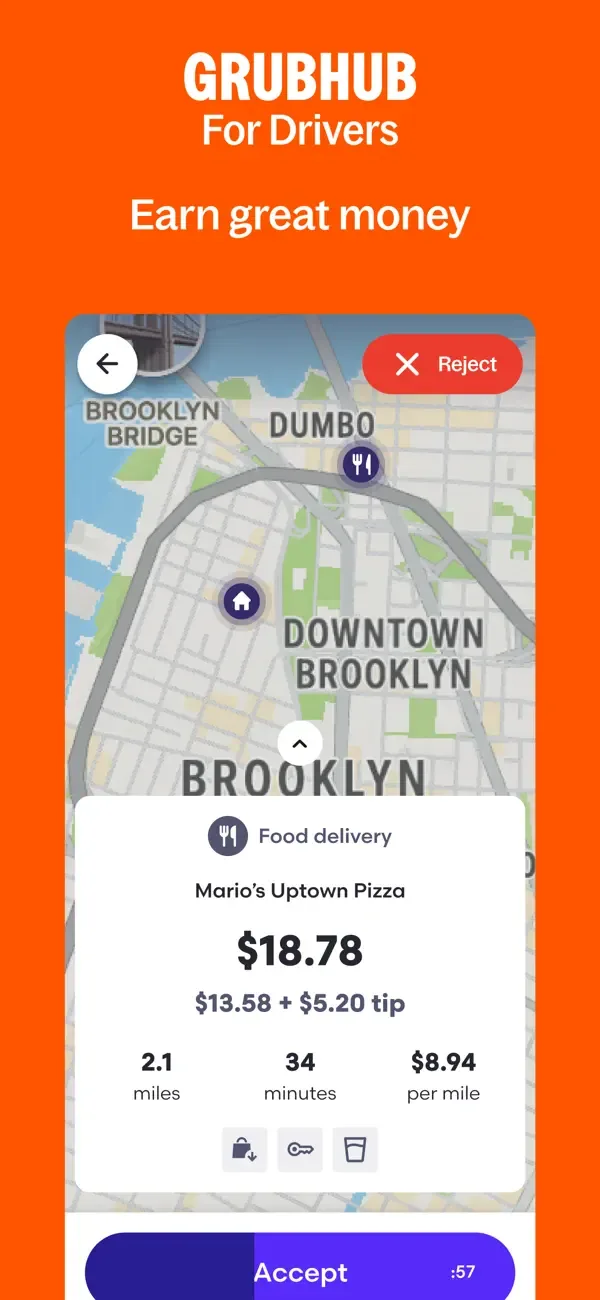 Grubhub for Drivers screenshot 1