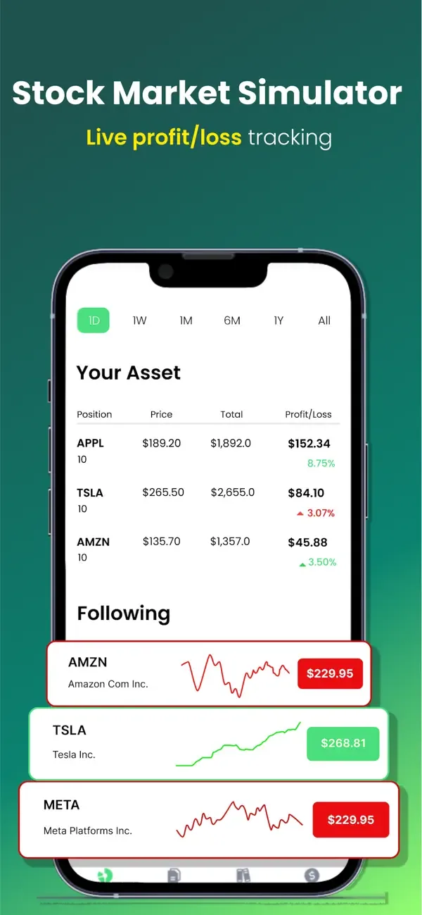 Stock Market Simulator screenshot 1