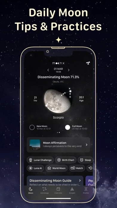Moon Calendar — MoonX screenshot 2