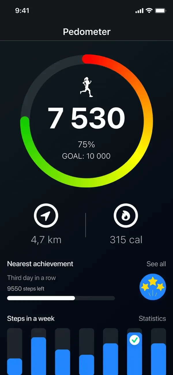 Pedometer - Run & Step Counter screenshot 1