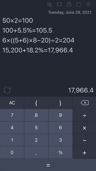 Calculator with History Tape screenshot 1