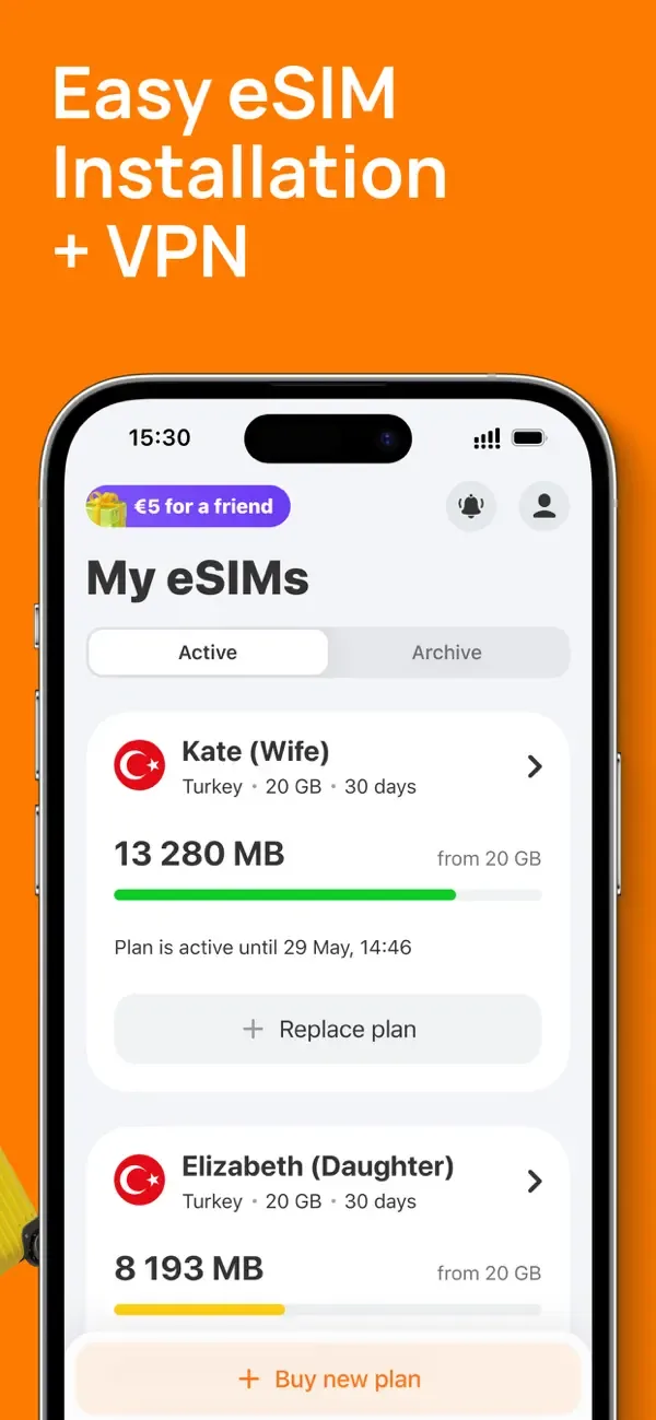 Yesim: eSIM & Mobile Internet screenshot 3