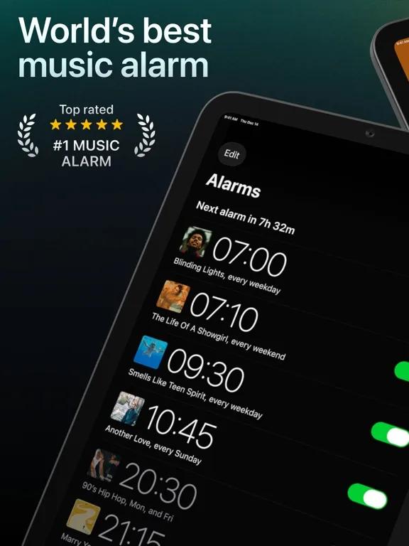 Music Alarm Clock for Spotify screenshot 1