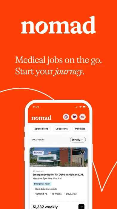 Nomad: Travel Healthcare Jobs screenshot 1