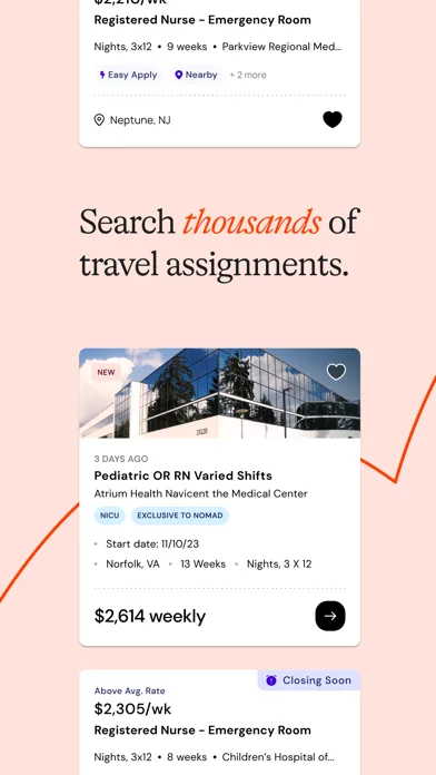 Nomad: Travel Healthcare Jobs screenshot 2