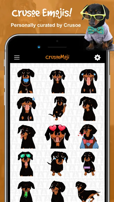 CrusoeMoji - Dachshund sticker screenshot 2