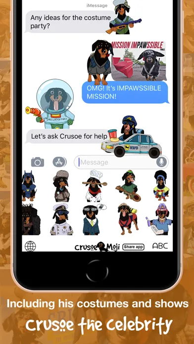 CrusoeMoji - Dachshund sticker screenshot 4