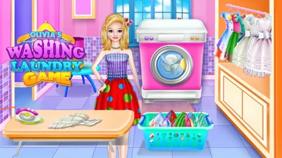 Olivias washing laundry game screenshot 1