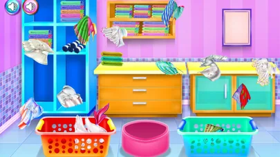 Olivias washing laundry game screenshot 2