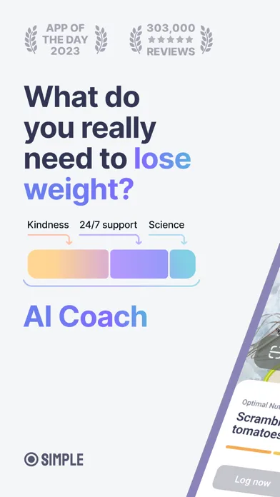 Simple: AI Weight Loss Coach screenshot 1