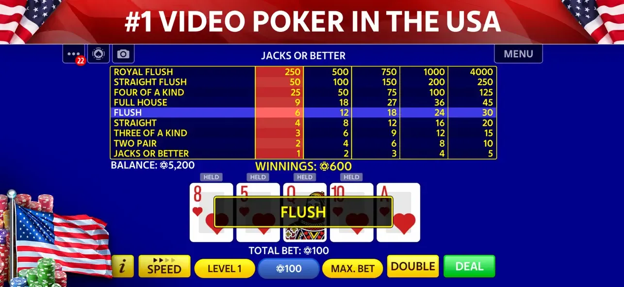 Video Poker by Pokerist screenshot 1
