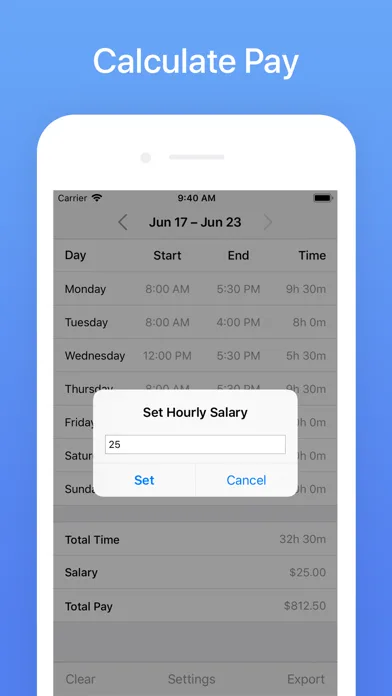 Hours Tracker: Time Calculator screenshot 3