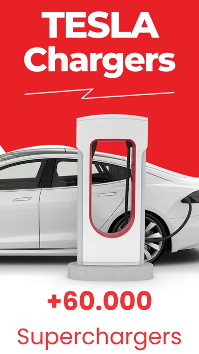 Supercharger map for Tesla screenshot 1