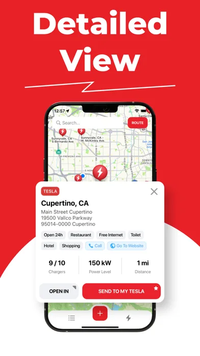 Supercharger map for Tesla screenshot 2