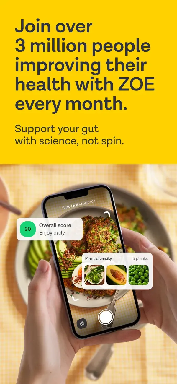 ZOE Health: AI Meal Tracker screenshot 1