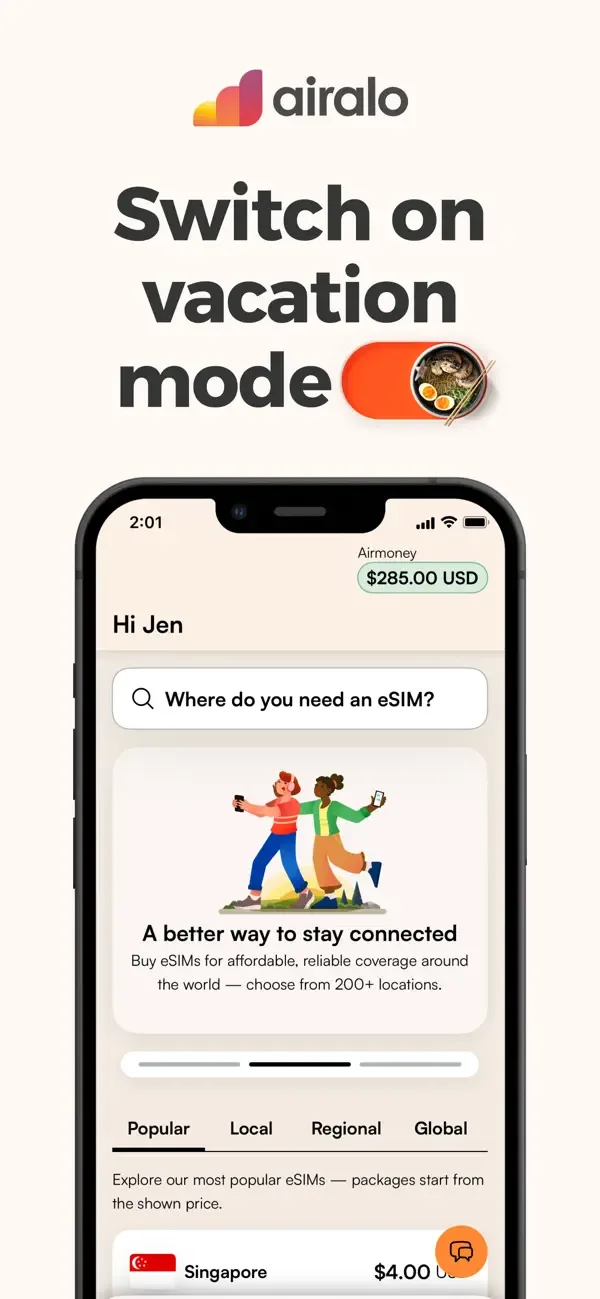 Airalo: eSIM Travel & Internet screenshot 1