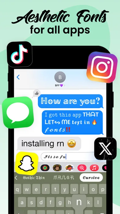 Fonts: Aesthetic Font Keyboard screenshot 2